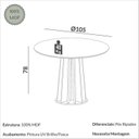 Ver imagem 5 de Conjunto de Mesa Redonda com 4 Cadeiras Estofadas Bolonha Marrom