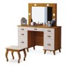 Penteadeira Camarim New Seul com Banqueta Almofadada Freijó Maní - Luapa - 1
