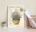 Ver imagem 2 de Quadro Decorativo Vaso de Lavanda Vintage 24x18cm:madeira Branca
