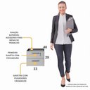 Ver imagem 6 de Gaveteiro para Mesa de Escritório 33cm com Chave 2 Gavetas Multimóveis Cr25304 Cinza Preto