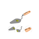 Ver imagem 4 de Colher Pedreiro Oval 6" Construção Profissional Tramontina