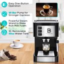 Ver imagem 2 de Casabrews Máquina de Café Expresso 20 Bar com Vaporizador (preto/prata)