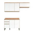 Ver imagem 3 de Cozinha Modulada Compacta com 3 Peças 7 Portas 2 Gavetas e Tampo 100% MDF Madri