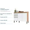 Cozinha Modulada Compacta com 3 Peças 7 Portas 2 Gavetas e Tampo 100% MDF Madri - 11
