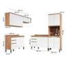 Cozinha Modulada Completa com 5 Peças 14 Portas 4 Gavetas e Tampos 100% MDF Madri - 8