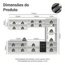 Ver imagem 2 de Armário de Cozinha Completa 310 Cm Branco/preto Lux Madesa 03 Branco/preto
