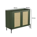 Ver imagem 4 de Buffet Mdf com Gaveta e Palha Natural L98,5 X A81,5cm Musgo/preto F830s