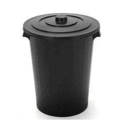 Cesto de Lixo Lixeira Grande Cozinha Casa 60 Litros Preto - 1