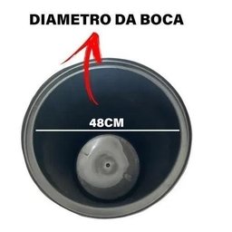 Cesto de Lixo Lixeira Grande Cozinha Casa 60 Litros Preto - 4