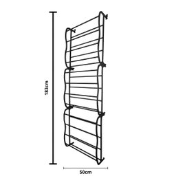 Sapateira Vertical de Parede para 36 Pares - Organize com Estilo Cor:preta - 4
