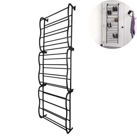 Sapateira Vertical de Parede para 36 Pares - Organize com Estilo Cor:preta
