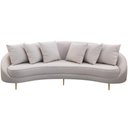 Ver imagem 3 de Sofá 4 Lugares para Sala de Estar Living Orgânico 270cm Moah T03 Linho Bege - Lyam Decor