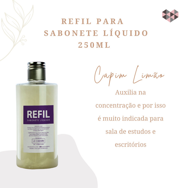 REFIL SABONETE LIQUIDO PLASTICO CAPIM LIMAO - 3