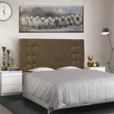 Ver imagem 3 de Cabeceira Cama Box Casal King Cléo Madeira Suede Caramelo Loja Sheep
