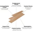 Ver imagem 4 de Piso Vinilico Colado Régua Sofisticato 2mm 19m² Ruffino Marrom/Nogueira