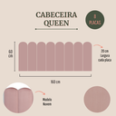 Ver imagem 2 de Cabeceira Queen Modulada Nuvem Cama Box Veludo Nude