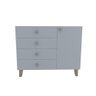 Cômoda 4 Gavetas 1 Porta 112x91x47 Beton Matt - Mdf Arauco - 1