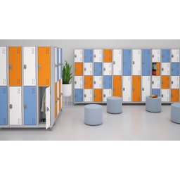Armário Roupeiro 2 Portas Grandes Cor 182x32,5x36 W3 - 10111 Cor:azul Del Rey - 4