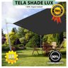 Tela Lona Preta 4x2 Metros Sombreamento Impermeável Shade Lux + Kit - 4