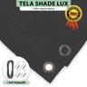 Tela Lona Preta 4x2 Metros Sombreamento Impermeável Shade Lux + Kit - 5