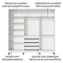 Ver imagem 6 de Guarda Roupa Casal 100% Mdf Madesa Zurique 3 Portas de Correr com Pés - Branco/rustic/branco