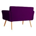 Ver imagem 3 de Namoradeira Isabela 02 Lugares Veludo Cores - DS Estofados - Roxo