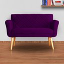 Ver imagem 4 de Namoradeira Isabela 02 Lugares Veludo Cores - DS Estofados - Roxo