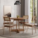 Ver imagem 1 de Conjunto Sala de Jantar 4 Cadeiras Paraíso Carraro Nogal