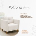 Ver mais imagens de Kit 2 Poltronas Decorativa Luxo para Sala Consultório Escritório Recepção Aviv Linho Premium
