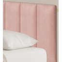 Ver imagem 4 de Cabeceira Veludo Rosa Modular 60x20 P/ Cama Solteiro 5 Peças
