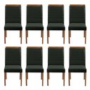 Ver imagem 1 de Kit 8 Cadeiras Decorativas Sala de Jantar Luxo Sueli Facto Verde - Mozzelar