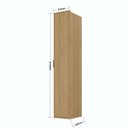 Ver imagem 4 de Guarda Roupa Ravi em Mdf 41x232,2cm 1 Porta Olmo 1138