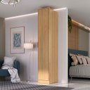 Ver imagem 1 de Guarda Roupa Ravi em Mdf 41x232,2cm 1 Porta Olmo 1138