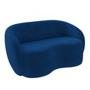 Ver imagem 7 de Conjunto 1 Sofá Living 160cm e 1 Poltrona Decorativa Sala de Estar Íbis Encosto Fixo Veludo Azul Mar