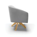 Ver imagem 2 de Cadeira Sala de Jantar Giratória Ma30 Stella Suede D03 - D'Rossi Cor Cinza