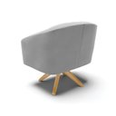 Ver imagem 4 de Cadeira Sala de Jantar Giratória Ma30 Stella Suede D03 - D'Rossi Cor Cinza