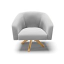 Ver imagem 3 de Cadeira Sala de Jantar Giratória Ma30 Stella Suede D03 - D'Rossi Cor Cinza