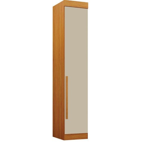 Guarda Roupa Modulado Individual Orion Cinamomo Off White 1 Porta Leifer Móveis
