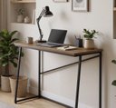 Ver imagem 2 de Aparador Escrivaninha Industrial MDP Fosco 90cm Preto e Noce Oro Steel Wood Marrom