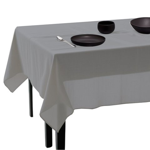 Toalha de Mesa Linho Premium 6 Lugares 200x140 Cm Admirare - Cinza