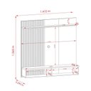Ver imagem 3 de Painel Suspenso com Prateleira 141cm Iris 292 Madetec