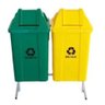 Conjunto para Coleta Seletiva 60l com 2 Lixeiras com Suporte - 1