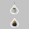 Suporte de Plantas Pingo D'agua Duplo Pequeno Branco - 2