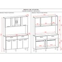 Ver imagem 4 de Kit Cozinha 8 Portas e 2 Gavetas Freijó Supremo Pan Kits Paraná