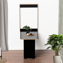 Ver imagem 3 de Mesa de Parede Retrátil Compacta Cozinha Apartamento Loft Preta
