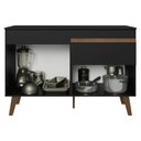 Ver imagem 4 de Balcão de Cozinha com 2 Portas e 1 Gaveta 120 cm Preto Pieta Madesa
