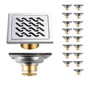 Ver imagem 1 de Ralo Inox 10x10 Banheiro Kit 17 Uni Lavabo Anti Odor Anti Inseto Lavanderia Quintal Higienico Resist