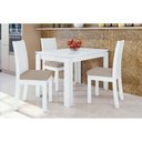 Ver imagem 3 de Mesa de Sala Jantar Athenas C-tampo 120x80cm Amendoa Clean Lopas