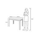 Ver imagem 2 de Mesa de Sala Jantar Athenas C-tampo 120x80cm Amendoa Clean Lopas