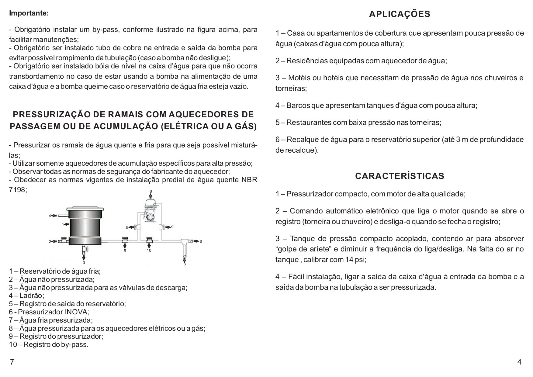 Pressurizador com Pressostato - Corpo em Ferro Gp-280 Ah - Inova - 7